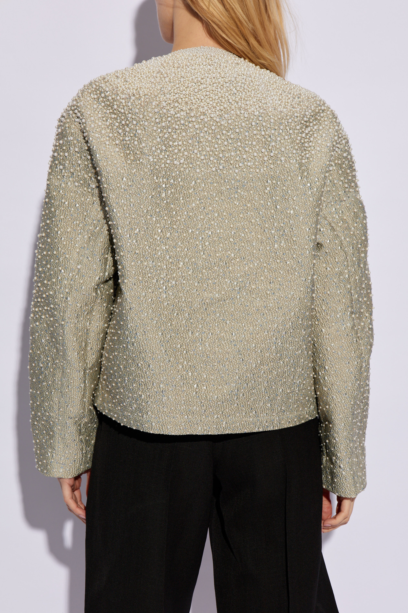 Grey Jacket with pearls Dries Van Noten - Vision Of Super